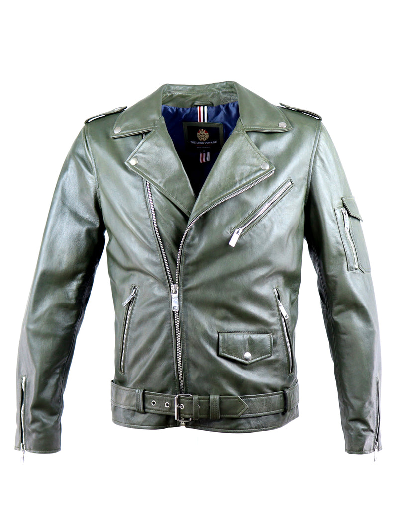Soldier Green Moto Jacket 