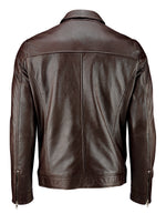 Classic Leather Jacket - Brown