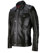 Trucker Leather Jacket (Lamb Leather)