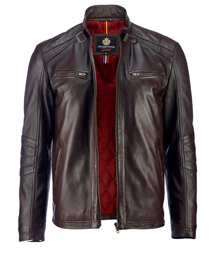 Veteran Leather Jacket - Brown