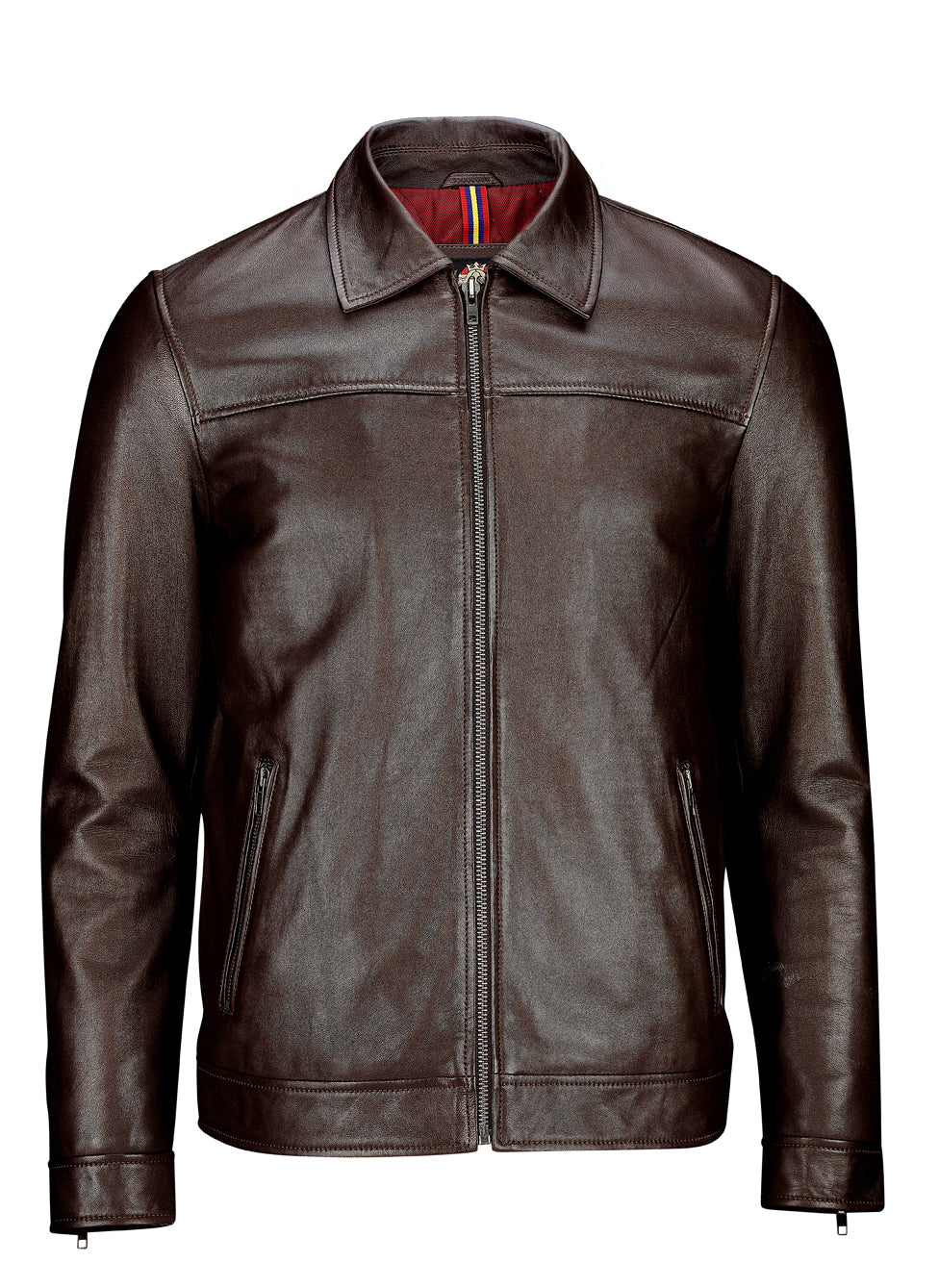 Men's Chocolate Brown Color Padded Motorcycle Fashion Leather Jacket |  leathersguru