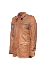 Vintage Safari Leather Coat (Camel Coat) – Tan