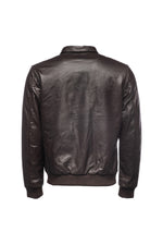 Aviator Leather Jacket-Brown