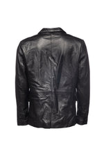 Leather Blazer- Black